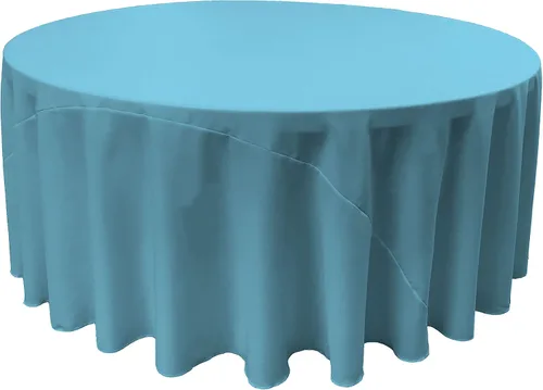 Miniatura 141 de LA Linen - Mantel redondo lavable de popelina de poliéster, resistente a manchas y arrugas, 51", mantel de tela para comedor, cocina, fiesta, Negro