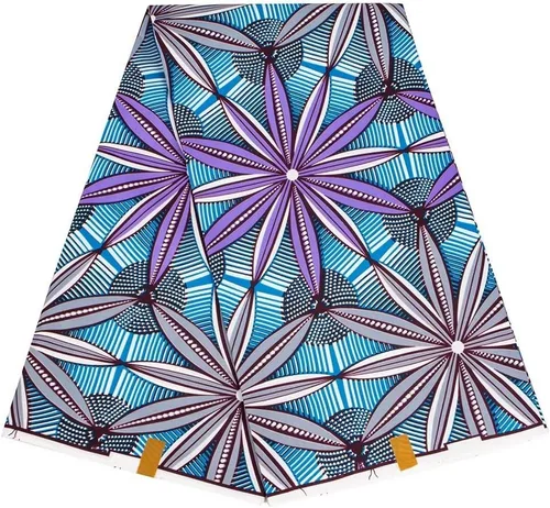 Miniatura 14 de BintaRealWax Tela Africana Ankara de Poliéster con Impresiones de Cera 6 Yardas de Tela Africana Tradicional para Vestido de Fiesta PL536