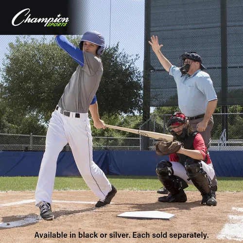 Miniatura 5 de Champion Sports Ultra Lightweight Umpire Face Mask – Baseball & Softball Umpire Equipment, Steel Frame, Leather Padding