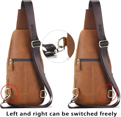 Miniatura 175 de LUKZIJAES Bolso bandolera de cuero genuino para hombre