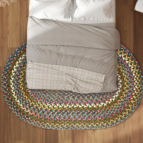 Miniatura 19 de Rhody Rug Country Jewel CJ35 - Alfombra trenzada ovalada de bronce de 2 x 3 pies, decoración del hogar, alfombra de piso o alfombra de dormitorio