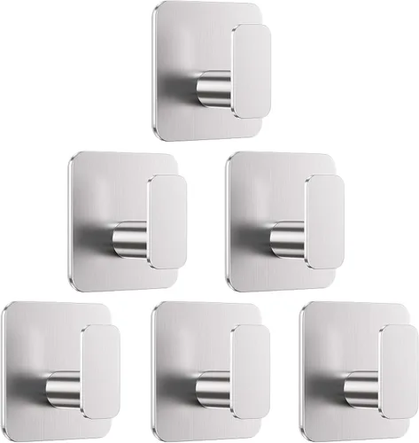 Miniatura 8 de Aikzik Ganchos Negros para Colgar de Servicio Pesado, Ganchos Adhesivos para Ducha, Baño, Cocina, Bata, Toalla, Abrigo, Gancho Impermeable y Negro 4