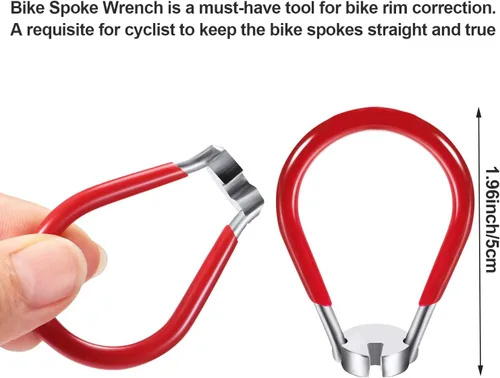 Miniatura 3 de 5 piezas de llave de radios de bicicleta herramienta de radios para bicicleta con palanca de neumático de 1 pieza Kit correcto de llanta