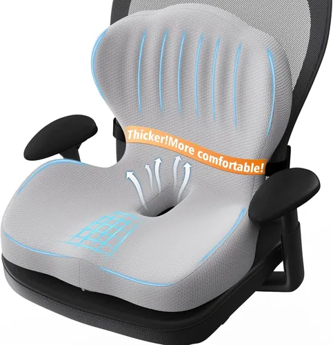 Miniatura 9 de Benazcap - Cojín de asiento de espuma viscoelástica con almohada de apoyo lumbar para silla de oficina, coche y silla de juegos, silla de ruedas