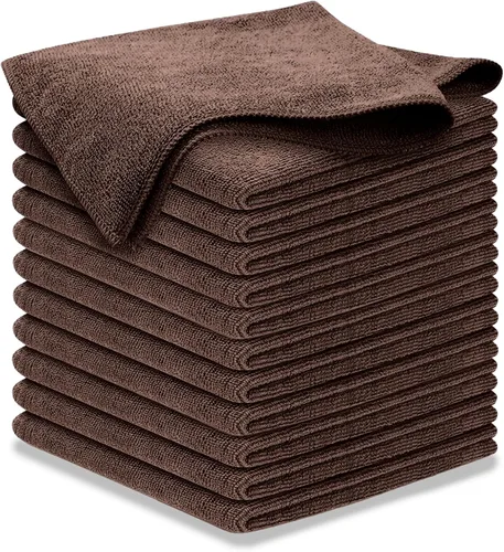 Miniatura 14 de USANOOKS Paño de limpieza de microfibra, 8 piezas de 12 x 11 pulgadas, alto rendimiento, 1200 lavados, toallas ultra absorbentes, tejido de suciedad