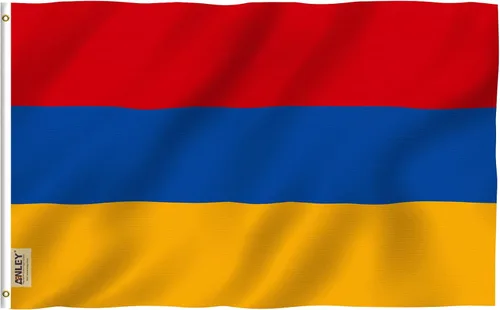 ANLEY Fly Breeze - Bandera de Armenia de 3 x 5 pies, color vivo y a prueba de decoloración, cabecera de lona y doble costura, banderas de la
