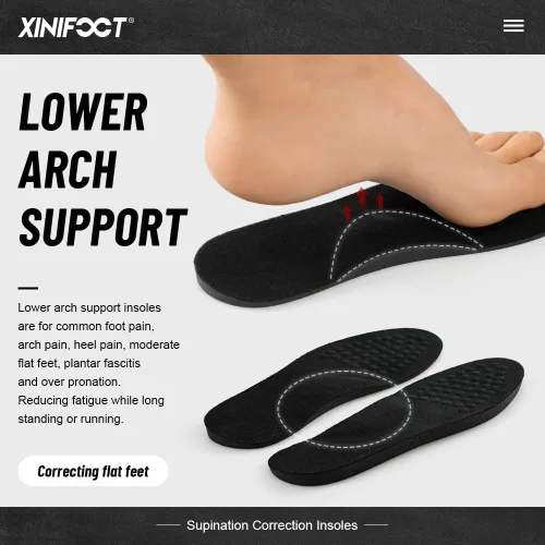 Miniatura 6 de XINIFOOT Plantillas ortopédicas que corrigen la postura, plantillas de zapatos de pierna tipo O/X, pronación de fascitis plantar, pies planos