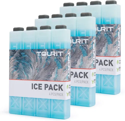 Miniatura 16 de TOURIT - Bolsas de hielo para enfriadores reutilizables de larga duración para bolsas de almuerzo/cajas, mochila refrigeradora