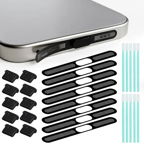 Miniatura 7 de Enchufe antipolvo USB C, cubierta de puerto USB C, cubierta de enchufe USB C con protector de altavoz, cubierta antipolvo compatible con iPhone 17