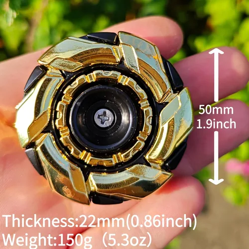 Miniatura 2 de T-Conceal EDC Fidget Sliders Open Armor Spinning Top, juguetes de dedo para aliviar el estrés para adultos, metal magnético (Oro Negro)