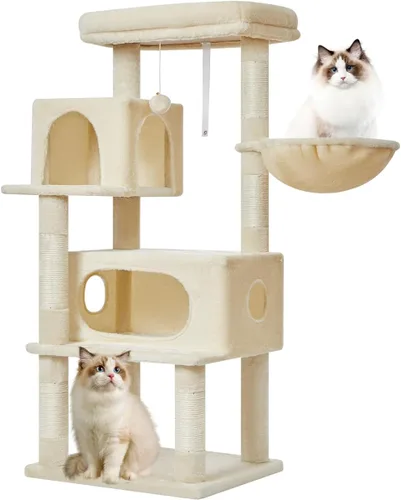 Miniatura 18 de Taoqimiao Árbol para gatos, torre para gatos de 38.5 pulgadas para gatos de interior, adecuado para gatitos con lujoso condominio para gatos