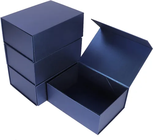 Miniatura 41 de Paquete de 4 Cajas de Regalo de 12x6x4 Pulgadas con Tapas de Cierre Magnético, Caja Negra Magnética para Boda, Propuesta de Padrinos y Damas