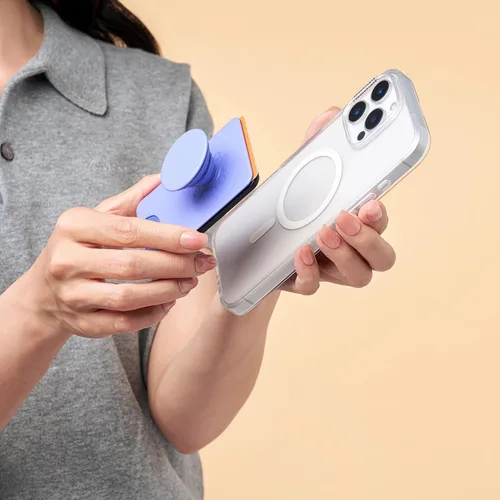 Miniatura 3 de PopSockets Cartera de teléfono para MagSafe, tarjetero con empuñadura, color morado bígaro
