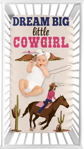 Miniatura 10 de Sweet Jojo Designs Sábana bajera ajustable de animales de granja para cuna portátil para cuna o paquete y juego - Acuarela de granja caballo, vaca