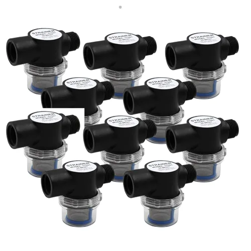SEAFLO Filtro de filtro en línea para bomba de agua (51S01) - Entrada/salida NPSM de 1/2 pulgada - Reemplazo de RV - Compatible con bombas Shurflo y