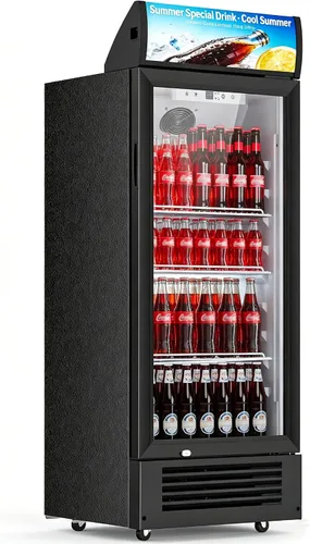 Miniatura 8 de Electactic Mini refrigerador de 2.6 pies cúbicos con congelador, refrigerador compacto de 2 puertas, enfriador de vino de bebidas independiente