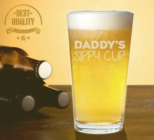 Miniatura 5 de Veracco Daddy's Sippy Cup - Vaso de cerveza para papá, divertido vaso de cerveza para papá, abuelo o padrastro, 16 onzas
