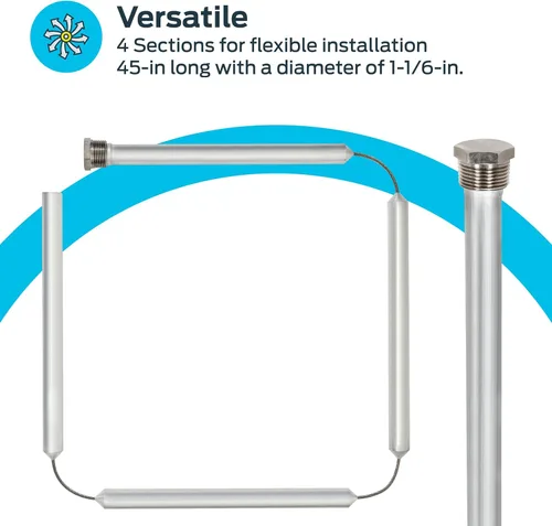 Miniatura 3 de Eastman Varilla de ánodo de aluminio flexible de 45 pulgadas para calentadores de agua, 60145