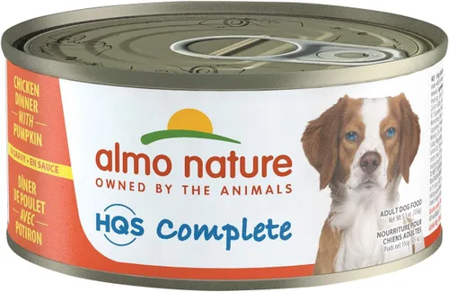 Miniatura 11 de Almo Nature HQS - Cena completa de pollo con piña y huevo en salsa, sin granos, comida húmeda enlatada para perros adultos, triturada.