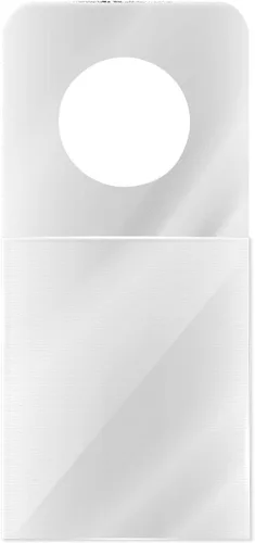 Etiquetas colgantes adhesivas de plástico circulares 1 5/8" X 3/4" - Ideales para exhibiciones minoristas en tiendas y negocios, fuerte sujeción,