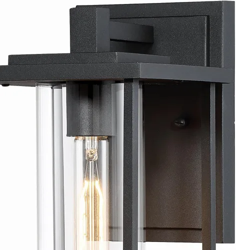 Miniatura 4 de Minka Lavery Farmhouse 72473-66 Trescott - Farol de pared exterior para exteriores, 1 luz de 60 vatios, color negro