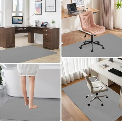 Miniatura 6 de Tapete para Silla de Oficina para Pisos de Madera Dura y Baldosas, Tapete de Escritorio para Sillas con Ruedas, Protege el Piso Duro, Alfombra
