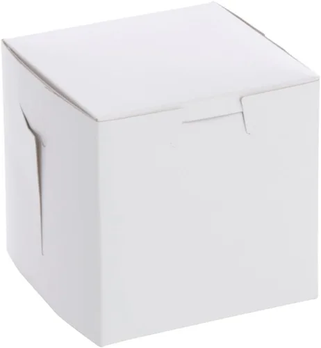 Southern Champion Tray 0908 - Caja de cartón de papel de estraza, revestimiento de arcilla, blanco, sin ventana, 4-1/2 pulgadas de largo x 4-1/2