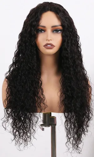 Miniatura 56 de Peluca de cabello humano con encaje frontal en T de 13 x 4 pulgadas, peluca de encaje HD rizado profundo sin pegamento, línea de cabello