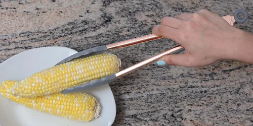 Miniatura 6 de COOK with COLOR - Pinzas de cocina de acero inoxidable con punta de silicona para cocina (2 unidades, 9” (22.86 cm) y 12” (30.48 cm))