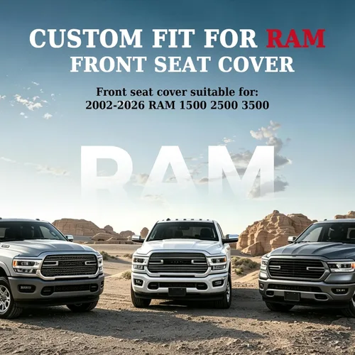 Miniatura 5 de Coverado Fundas de asiento delantero, fundas impermeables para asiento delantero de automóvil para camión compatibles con Dodge Ram 1500 2500 3500