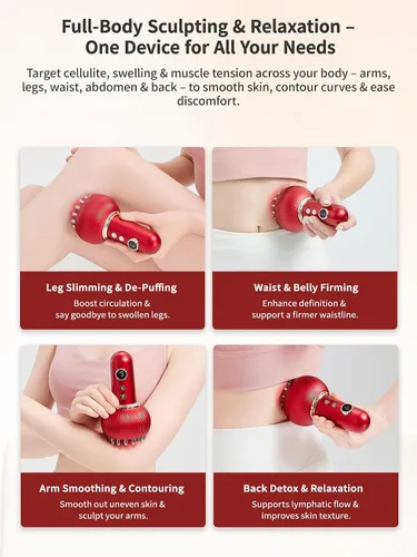 Miniatura 5 de Masajeador de drenaje linfático y herramienta de masaje anticelulitis, reduce las estrías y la celulitis, para piernas, brazos y vientre, máquina