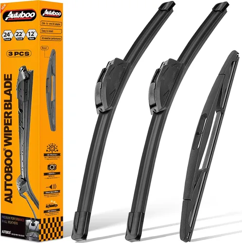 Miniatura 19 de AUTOBOO Limpiaparabrisas de 26 + 18 pulgadas con limpiaparabrisas trasero de 14 pulgadas de repuesto para Jeep Cherokee 2022 2021 2020 2019 2018