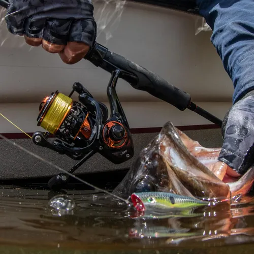 Miniatura 8 de KastKing Zephyr Spinning Reels – 7+1/6+1 BB – Carbon Fiber Drag – Stainless Steel Shaft – Aluminum & CNC Spool – Black/Green/Orange – Sizes 500/1000