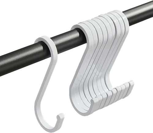 Miniatura 11 de GAViA Ganchos en forma de S, ganchos en forma de S, ganchos negros mate en S resistentes para colgar ollas y sartenes, plantas, tazas de café