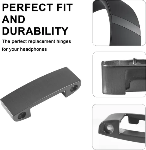 Miniatura 4 de Repuesto de diadema y bisagra para auriculares Beats Studio Pro, kit de reparación de accesorios duraderos (negro)