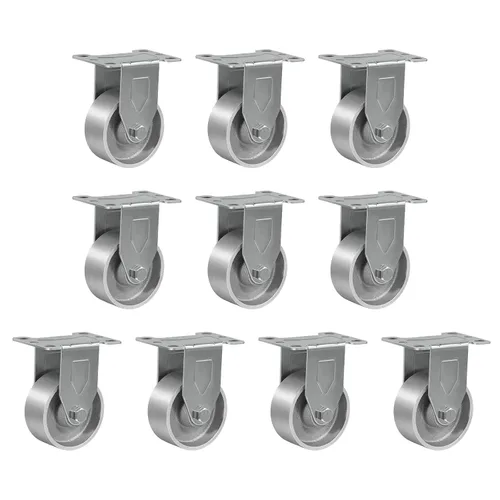 Miniatura 34 de Ruedas industriales resistentes de 3 x 1.25 pulgadas, capacidad de 350 libras, ruedas de hierro fundido y marco de acero para carros, carritos