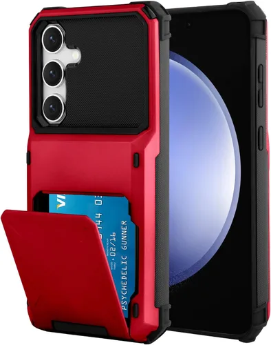Miniatura 11 de Funda tipo cartera para Samsung Galaxy S22 Ultra con 4 ranuras para tarjetas de crédito a prueba de golpes, funda híbrida de protección reforzada