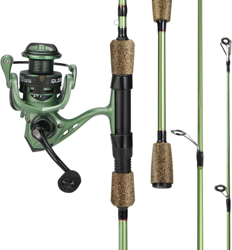 Miniatura 3 de Combos de cañas de pescar One Bass, cañas de fibra de carbono de 30 toneladas, carrete de pesca con relación de engranajes de 8.1:1, combo de 2