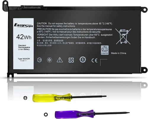 Batería de reemplazo para laptop WDX0R de 42Wh para Dell Inspiron 13 15 5000 7000 Series 5570 7579 5567 5379 5579 7573 7378 5378 3780 3790 5565 5765