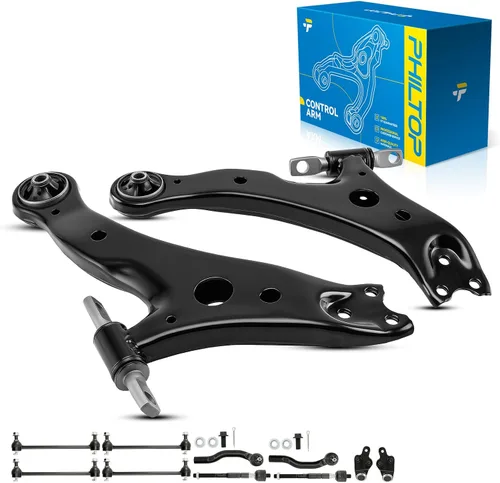 Miniatura 200 de PHILTOP Kit de suspensión delantera de 10 piezas, brazos de control inferiores con juntas de bola, eslabones de extremo de barra estabilizadora