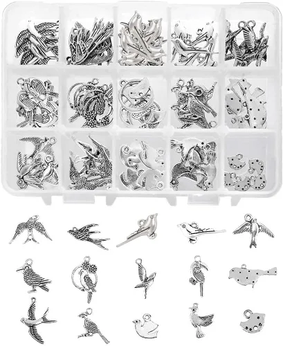 Miniatura 11 de PH PandaHall Dijes de animales de 10 estilos, 30 piezas de aleación tibetana de plata antigua, jirafa, unicornio, gato, dijes para manualidades