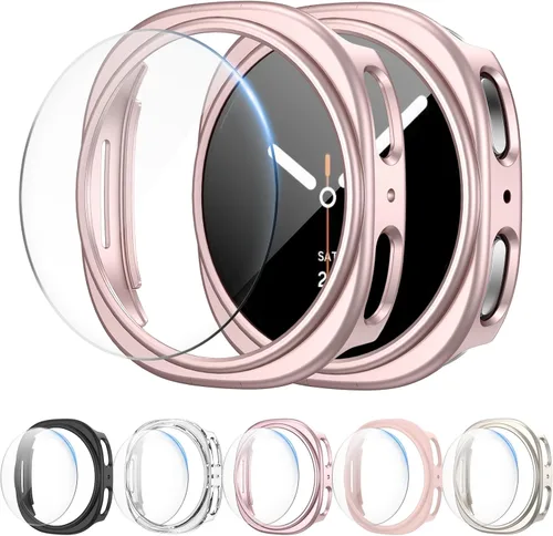 Miniatura 9 de Paquete de 2+2 protectores de pantalla para Galaxy Ultra Watch de 1.772 pulgadas, película protectora de vidrio templado HD con funda protectora