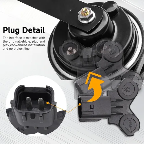 Miniatura 4 de FARBIN Bocina de Auto Compatible con Hyundai/Kia. Bocina de Auto Impermeable de 12V Fuerte de Tono Alto/Bajo Bocinas de Caracol Eléctricas