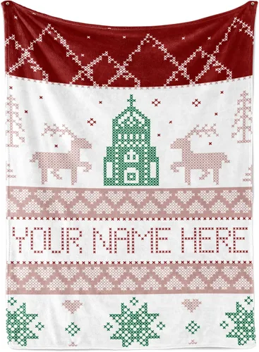 Miniatura 6 de Manta de Navidad personalizada con cascanueces – Se envía al día siguiente, impresa en Estados Unidos – Manta de sofá de felpa polar, decoración