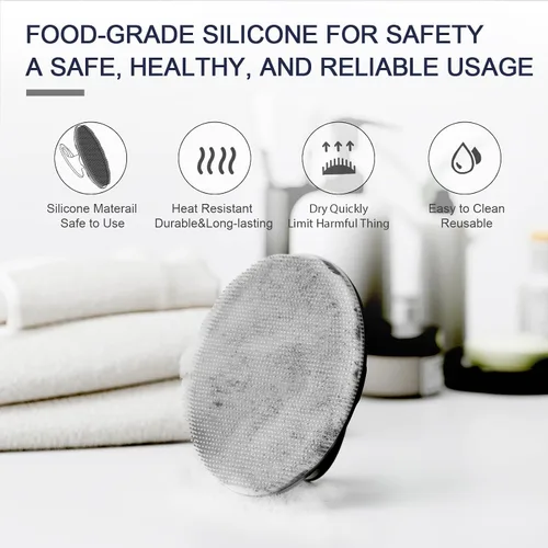 Miniatura 3 de BEAUTAIL Cepillo de silicona para ducha y baño, exfoliante suave para mujeres y hombres, piel sensible al bebé, fácil de limpiar, enjabona bien, más