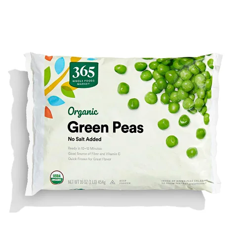 365 by Whole Foods Market, guisantes verdes orgánicos sin sal añadida, 16 onzas (congelados)