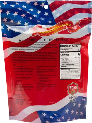 Miniatura 2 de WOHO #109.8 Raíces cortas Jumbo de ginseng americano 8 oz por WOHO