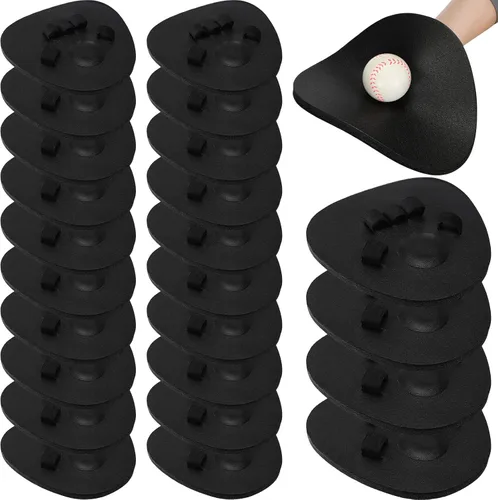 Guante de entrenamiento de béisbol Leyndo con espuma para campo, guante de entrenamiento de campo para manos rápidas, práctica de bateo con dos Negro