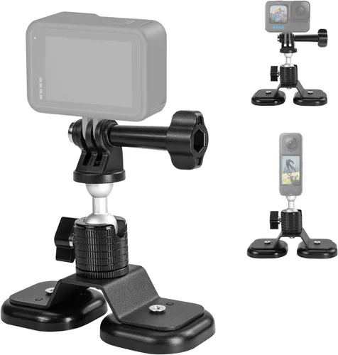 Soporte magnético para cámara para GoPro Hero 13/12/11/10/9/8/7/6, Insta360 X4/X3/Ace/Ace Pro, DJI Action5/4/3/2, Akaso, fuerte soporte magnético