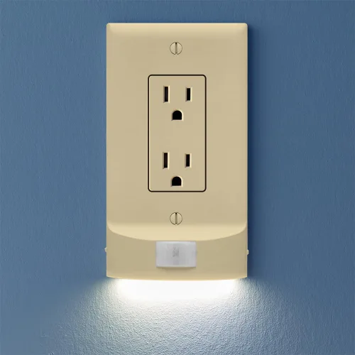Individual - SnapPower MotionLight [para tomas de corriente decorativas] - Luces nocturnas LED con detección de movimiento integradas en la placa de